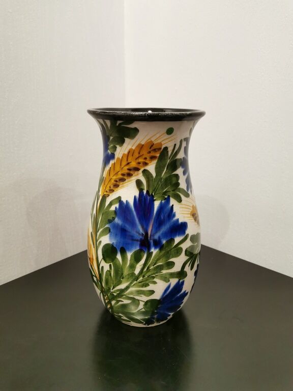 Elmshorn enamelled ceramic vase