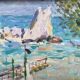 Signed painting Oil on cardboard dimensions: height -25cm- width -30cm-