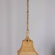 Vintage 1960s Bamboo and Straw Pendant Lamp, Italian Design