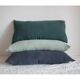 Long cushion in carbon raw linen