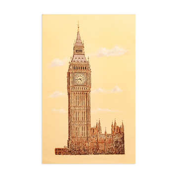 DRAWING OF THE TOWER OF LONDON. BIG BEN.