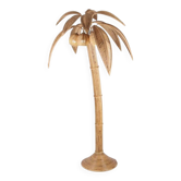 Lampadaire « cocotier/palmier » en rotin