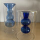 Duo of blown glass vases in Scandinavian style