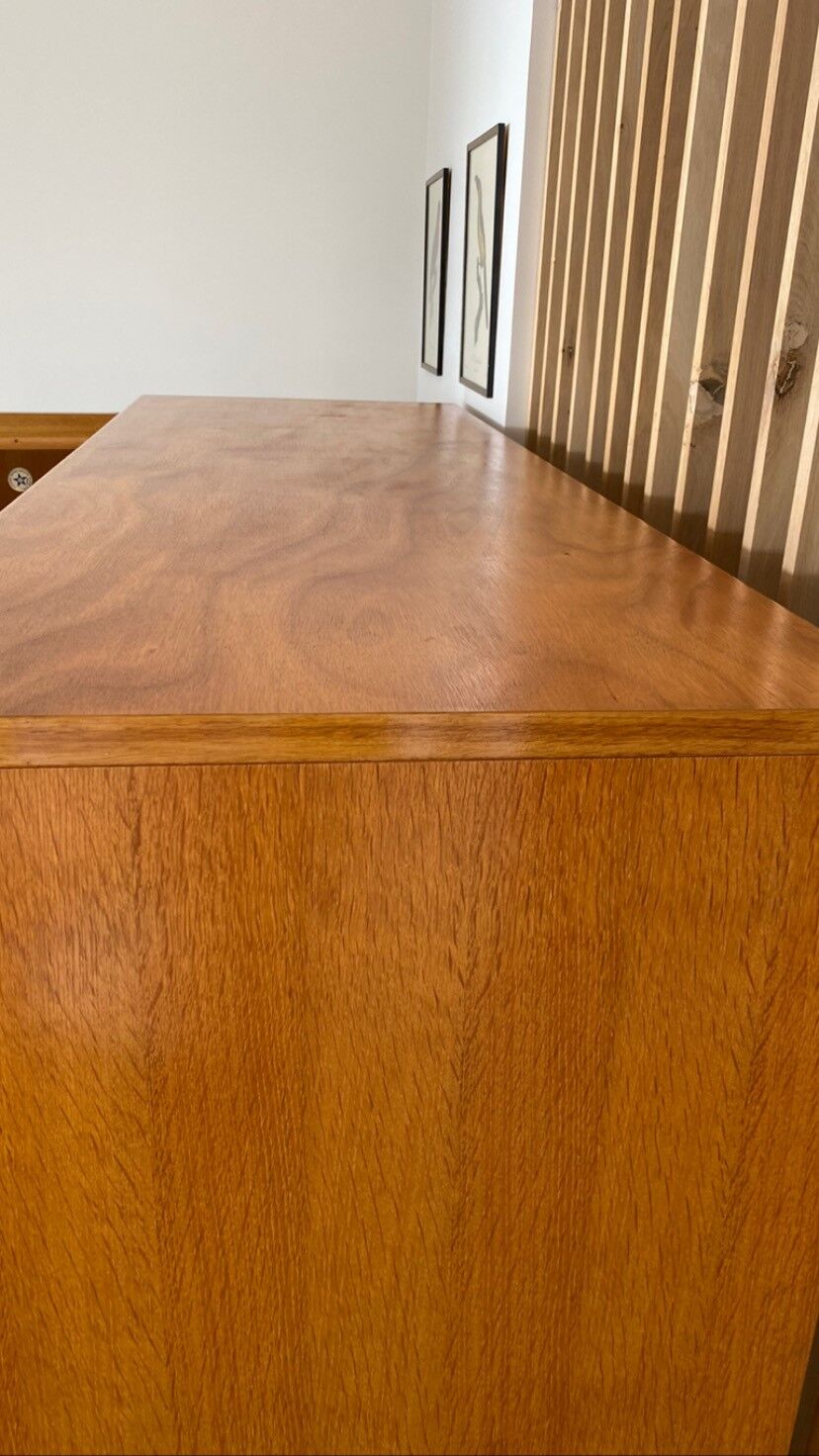 Chene and rattan cabinet