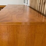 Chene and rattan cabinet