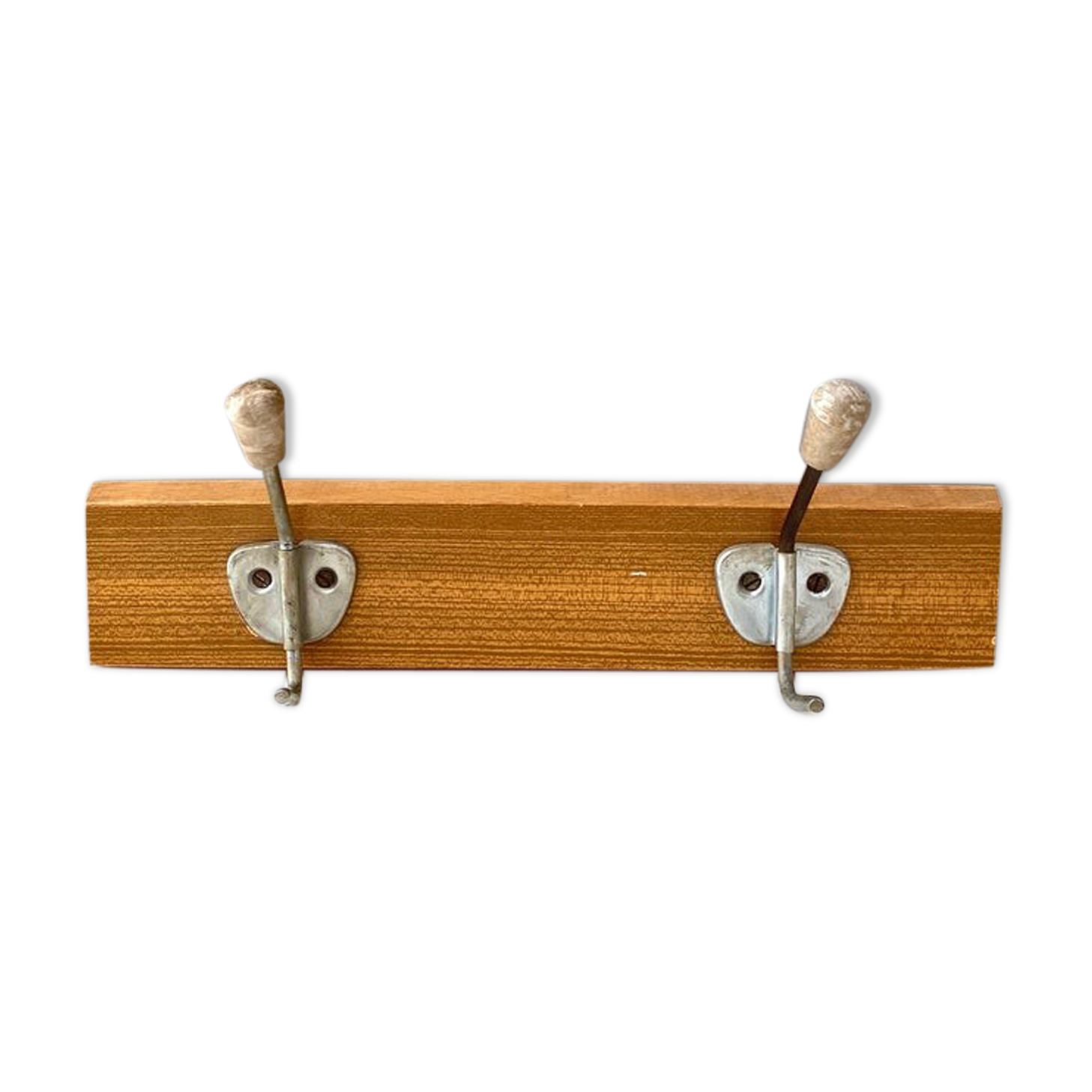 Wooden wall coat holder from the 1950s