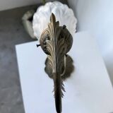 Art nouveau brass swan neck lamp