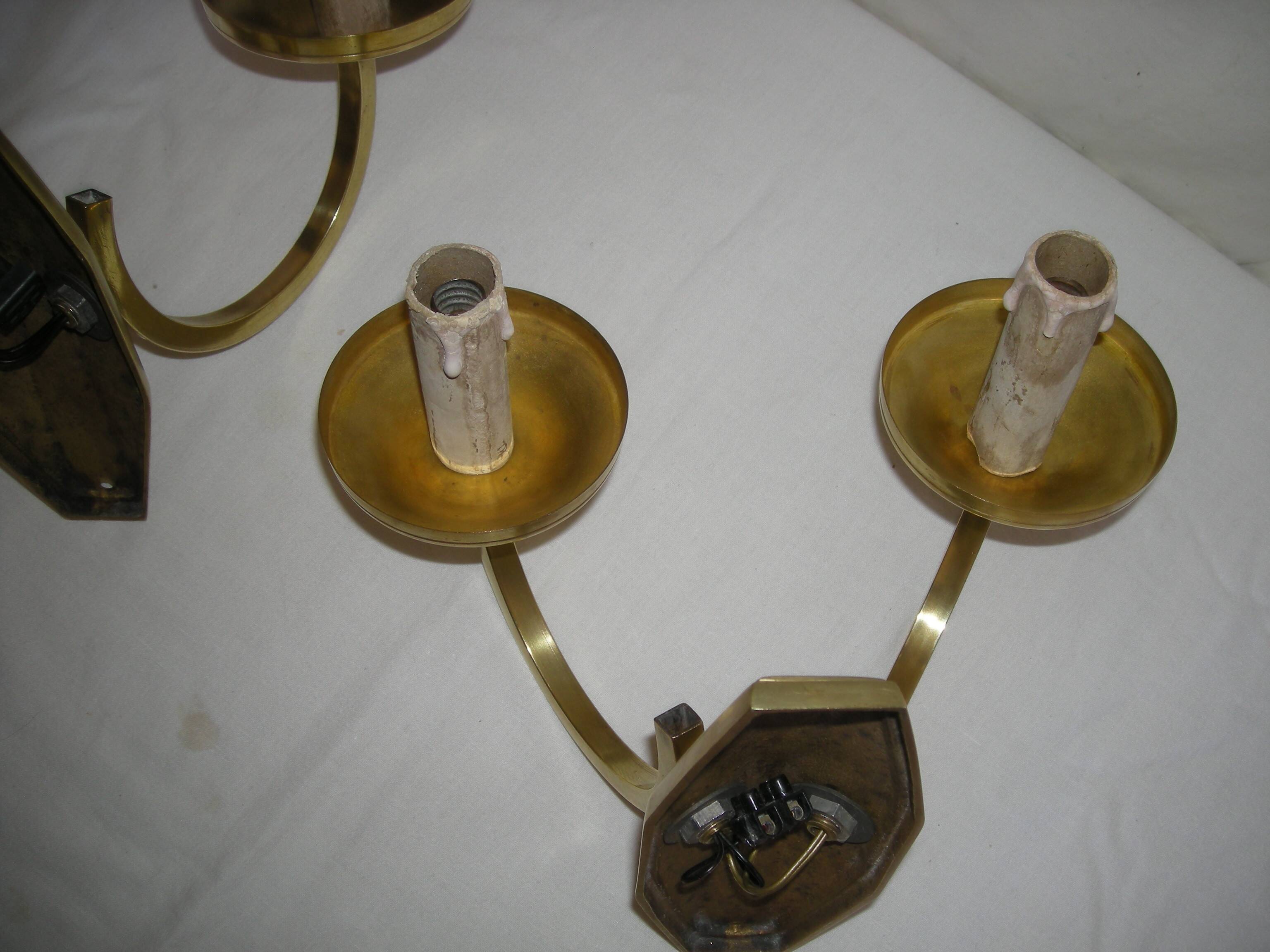 Pair of 1930s wall lights - art deco