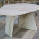 Brutalist design marble coffee table