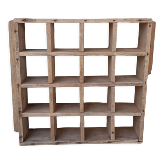 Wooden wall shelf 16 boxes