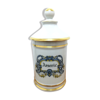 Pot à pharmacie ou d'apothicaire en porcelaine de Paris