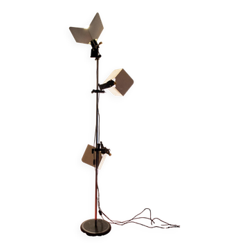 Lampada da terra Triedro en metallo laccato e cromato par Joe Colombo pour Stilnovo, Italie, 1970