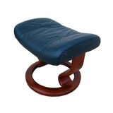 Repose-pieds/pouf en cuir vintage