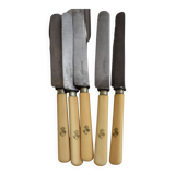 Set of 6 knives with monograms