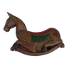 Carved wooden rocking horse