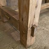 Etabli ancien en bois brut