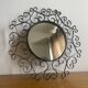 Miroir en fer forgé noir chaty vallauris années 50