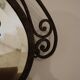 Miroir ovale en fer forgé Art Nouveau