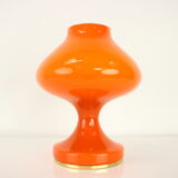 All Glass Orange Table Lamp by Valasske Mezirici, 1970s
