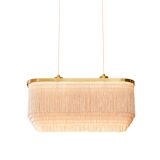 Hans Agne Jakobsson Silk fringe & brass pendant model T607, circa 1960.