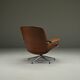 Lounge chair by Ennio Fazioli for MIM Roma, 1950s Italy.