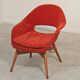 Fauteuil Shell restauré velours par Miroslav Navratil pour Vertex
