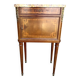 Louis XVI style bedside table in bronze, marble and ceramic