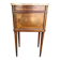 Louis XVI style bedside table in bronze, marble and ceramic