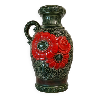 Vase de sol Scheurich vintage en céramique, Allemagne de l'Ouest