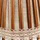 Vintage fabric and wood pendant light