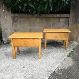 Oak bedside tables