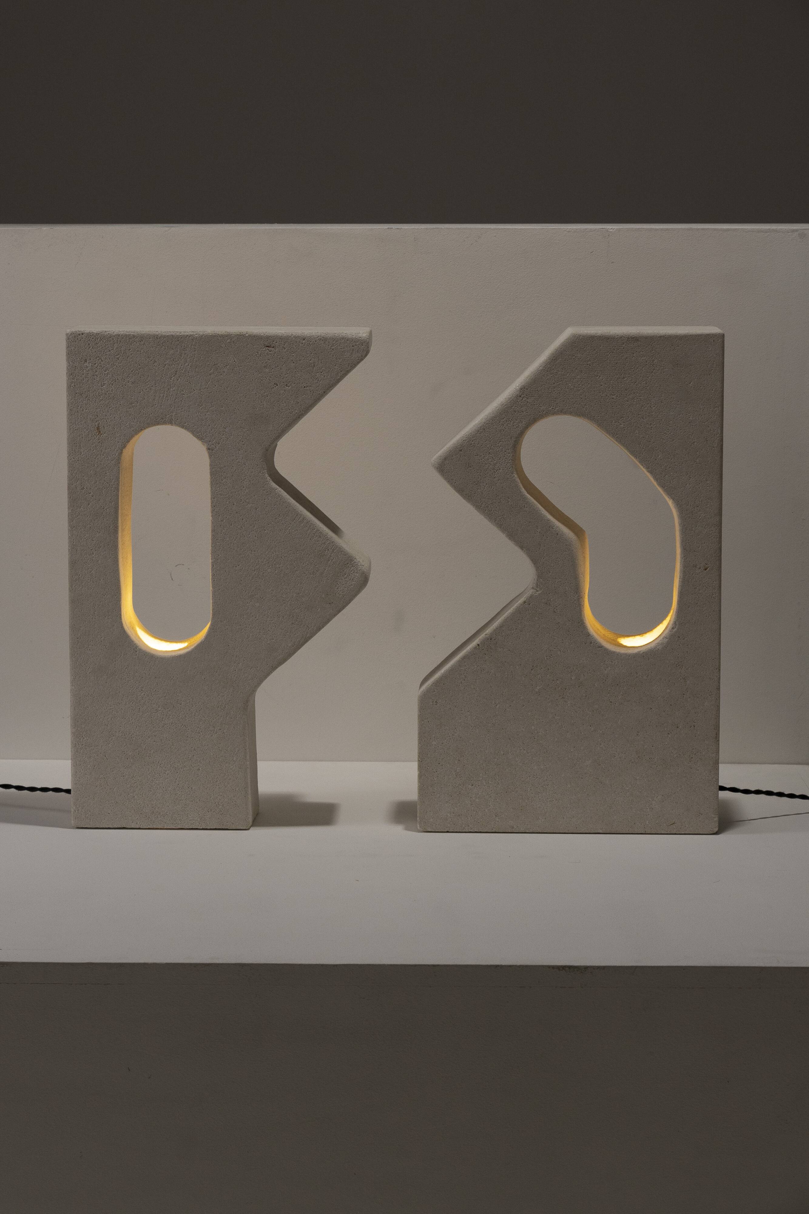 Pair of workshop lamps