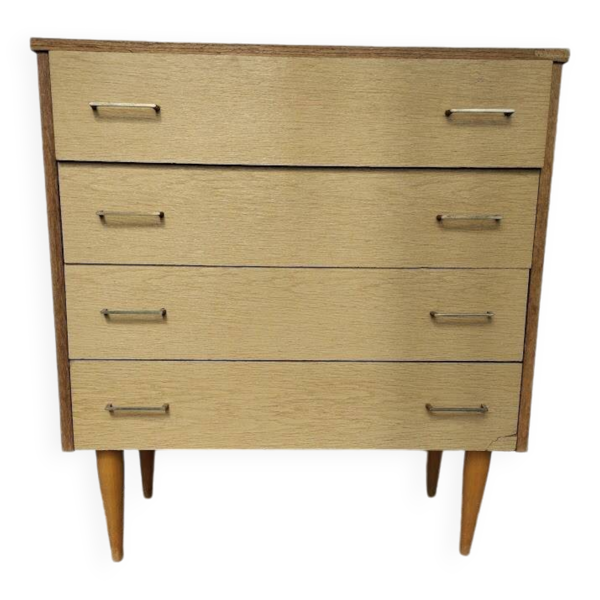 Commode scandinave en bois, années 70