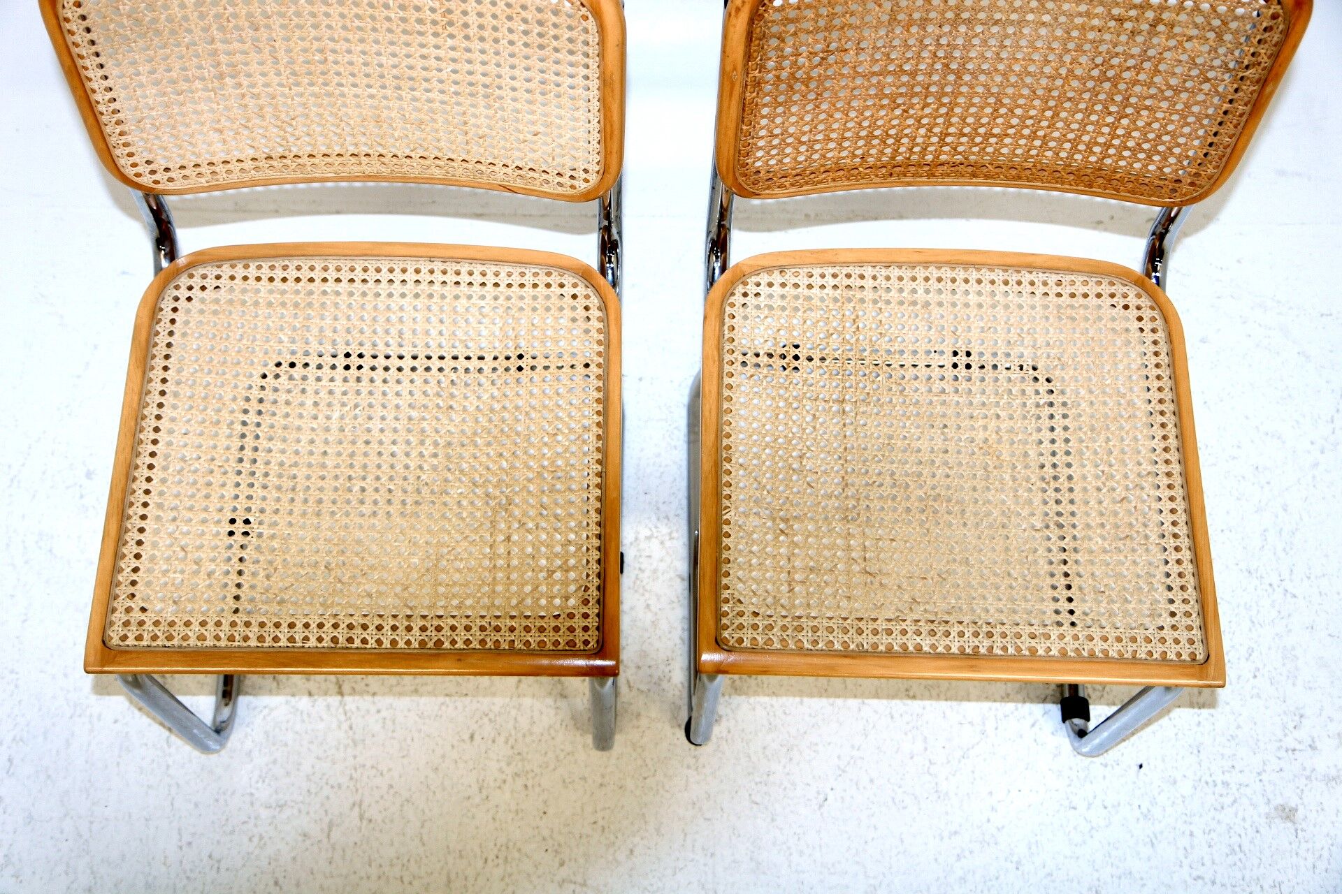 Set de 2 chaises "B32" Marcel Breuer, Italie, 1990