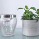 Vintage glass and stainless steel ice bucket - Demeyere (1960s)