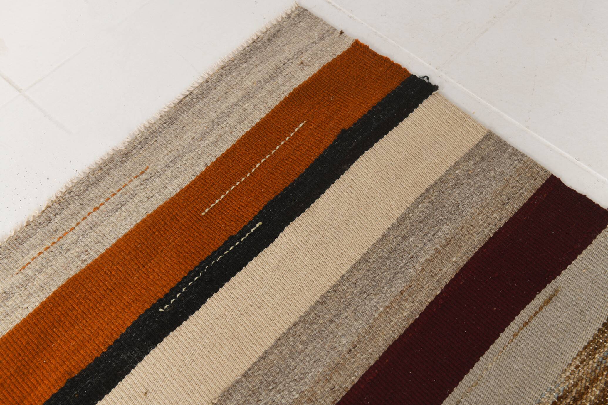 Mid Century Modern Multicolor Kilim Rug, 272x367Cm
