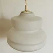 Vintage suspension in white opaline – Scandinavian design
