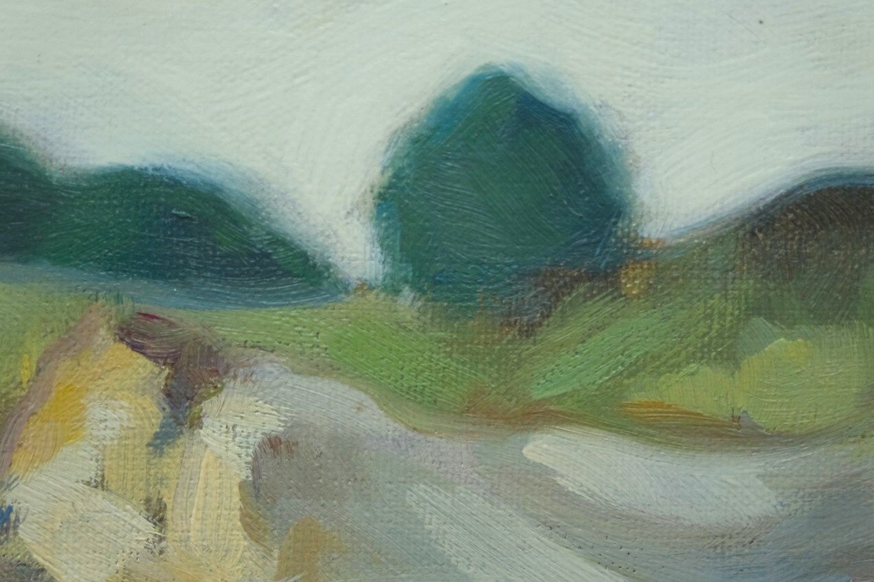 Fritz Kärfve (1880-1967) swedish modern landscape, 1960s, oil on canvas, framed