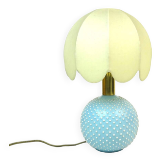 Rare lampe de bureau à abat-jour en céramique à pois du milieu du siècle par Studio Paf Italie 1970 signée