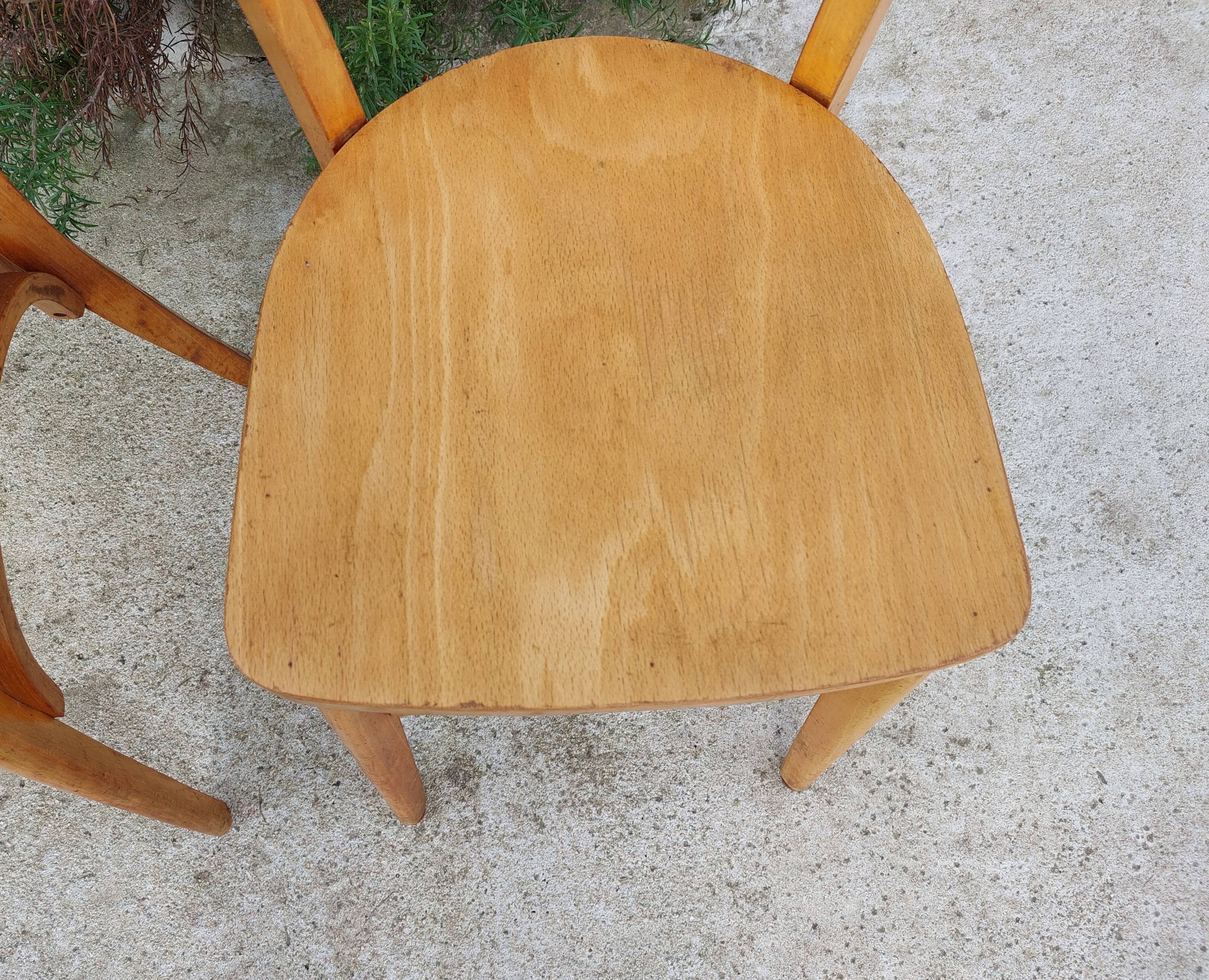 2 wooden bistro chairs, Baumann style