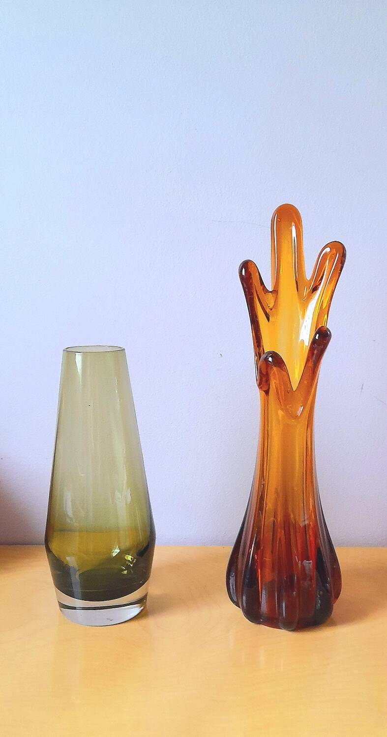 Lot of vintage glass vases