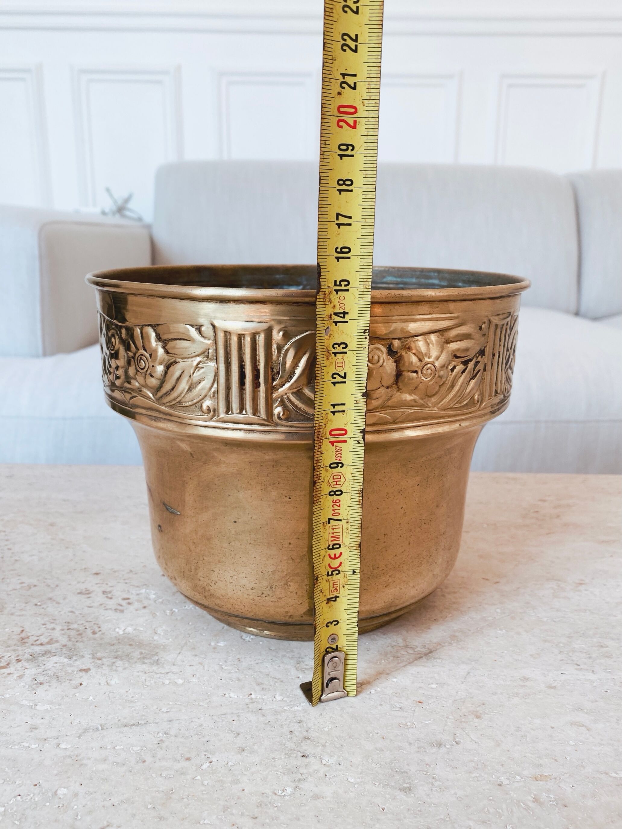 Golden brass pot cover
