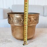 Cache pot en laiton doré
