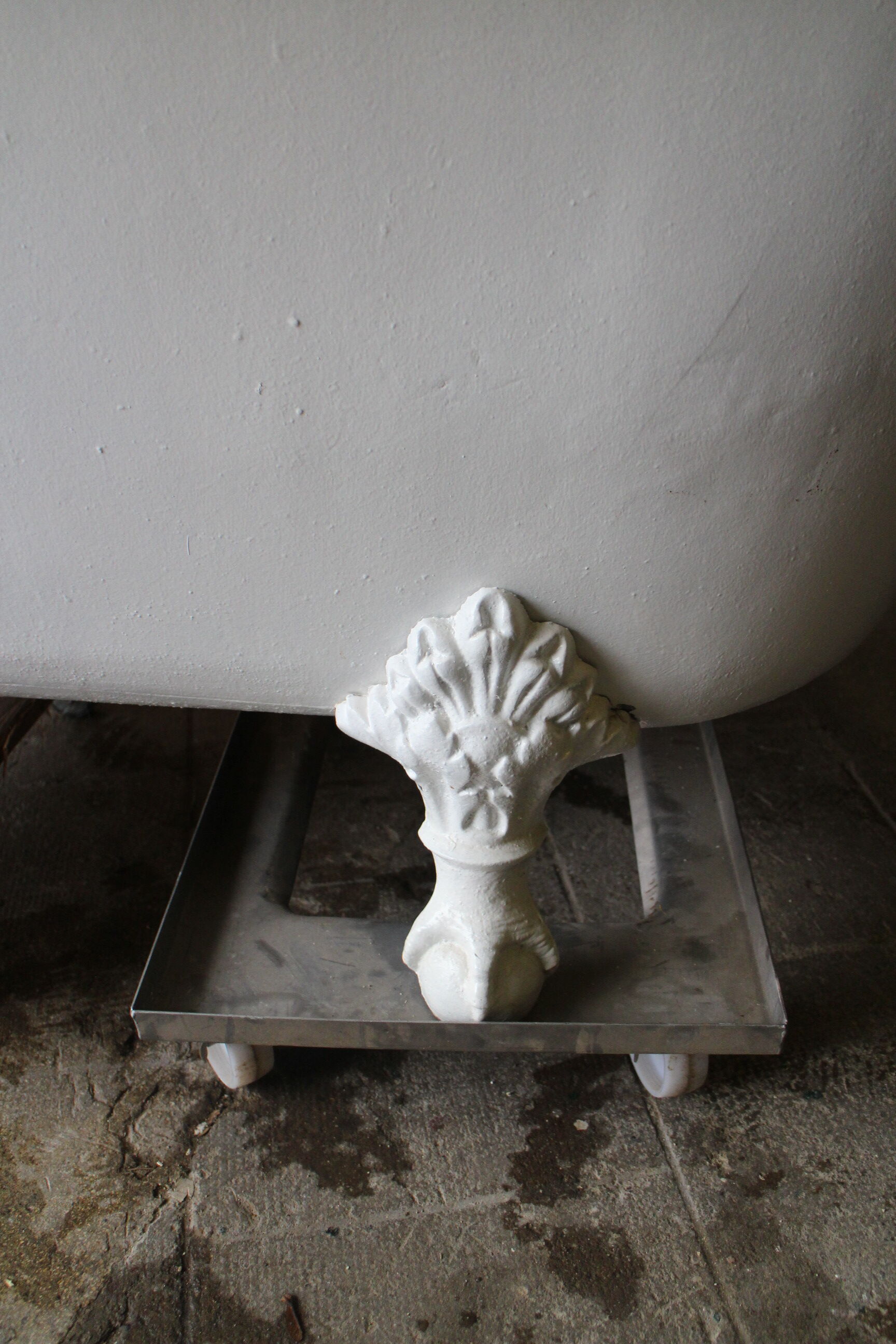 Old cast iron bathtub