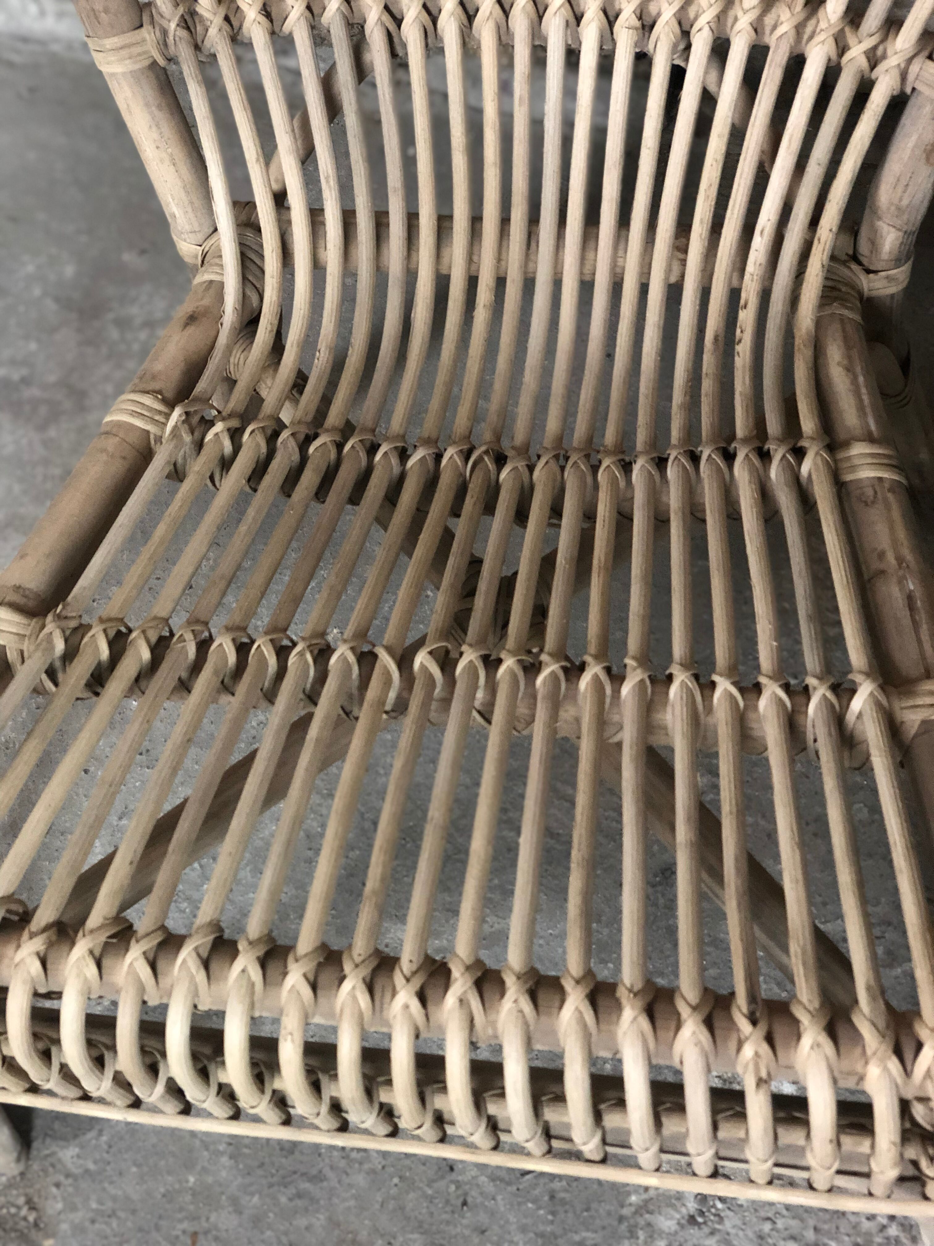 Fauteuil en rotin vintage