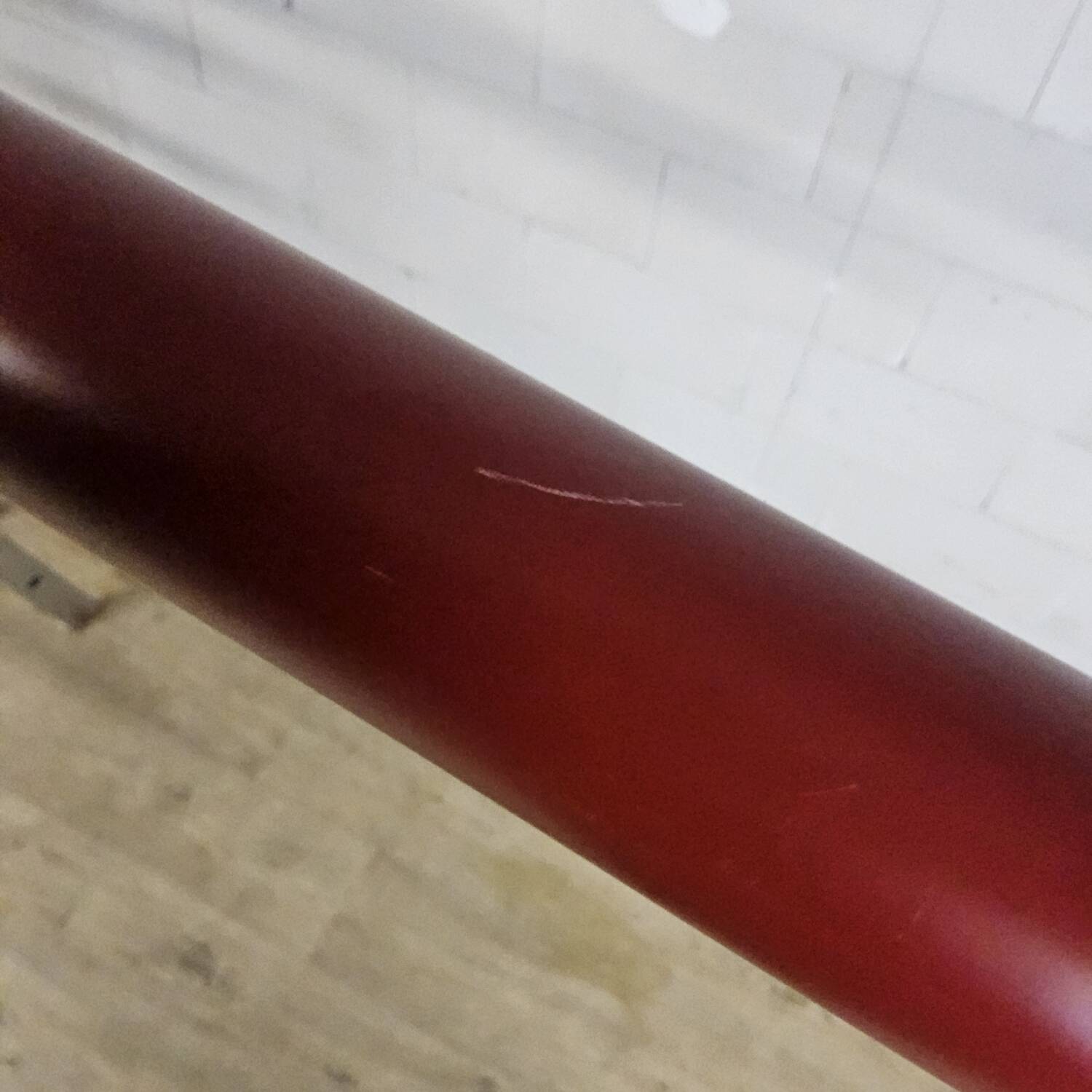 Vintage height adjustable red fluorescent tube lamp (Massive)