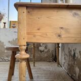 Blonde walnut desk and pine top 1900