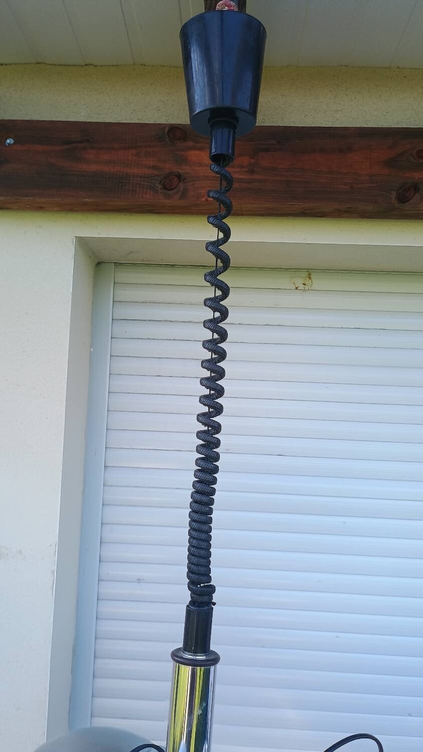 Suspension Lustre Space Age 1970 Eyeball Massive Art Belgium brushed aluminium