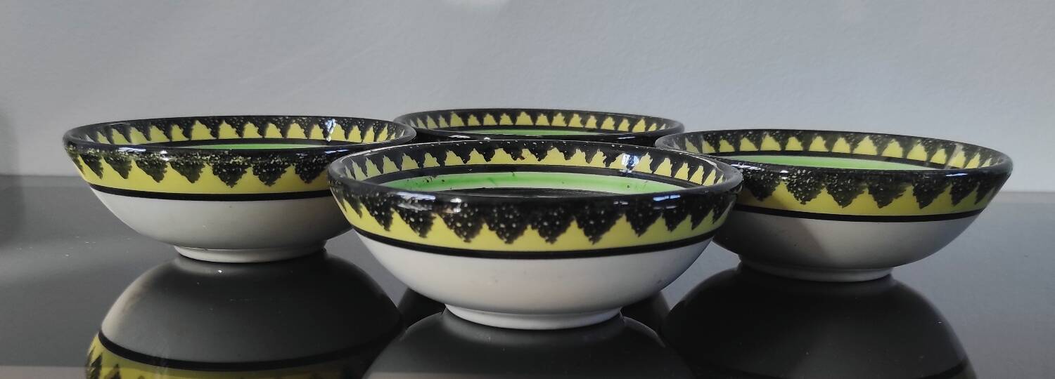 Ensemble de 4 coupelles vintage HB Quimper