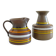 Bitossi Ceramic Vase and Pitcher Set by Aldo Londi, Handmade in Italy